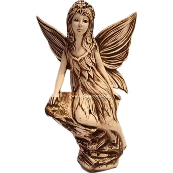 Zahradní dekorace Víla Radosti - v přírodní barvě, ručně malovaná- výška 43 cm