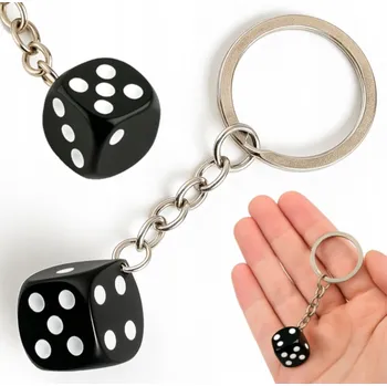 PŘÍVĚSEK NA KLÍČE PŘÍVĚSEK NA KLÍČE KOSTI HRACÍ KOSTKY HRA PŘÍVĚSEK NA KLÍČE