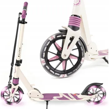 Koloběžka Městská koloběžka Movino City Light LED kolečka, odpružení, skládací