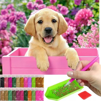 Diamantové malování Diamantová výšivka diamantové malování mozaika pro děti 5d květina kytice váza