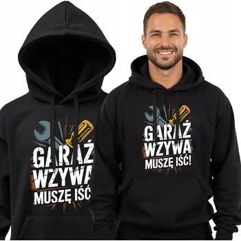 Pánská mikina PÁNSKÁ MIKINA SE VTIPNÝM POTISKEM JAKO DÁREK PRO KUTILA – GARÁŽ VOLÁ