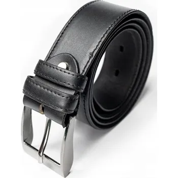 Opasek Pánský Pásek , hladká kůže, černý, klasický pásek ke kalhotám , pro chlapce