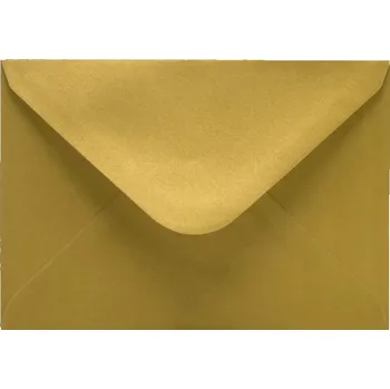 Obálka Ozdobné obálky na pozvánky C6 Perleťově Zlaté, 50 kusů