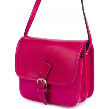 Beltimore kabelka kabelka přes rameno z pravé kůže růžová