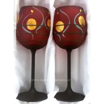 Sklenice Skleničky na víno 350 ml - ručně malované