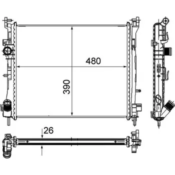 Motor automobilu Chladič, chlazení motoru MAHLE CR 947 000S