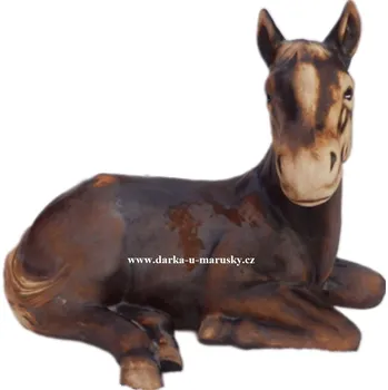 Zahradní dekorace Kůň odpočívající velký - S