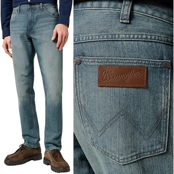 Pánské džíny Wrangler GREENSBORO pánské džíny rovného střihu velikost 34/34