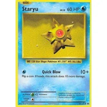 Sběratelská karetní hra Pokémon EVO 030/108 Staryu - Evolutions Stav: Excellent, Verze: NORMAL