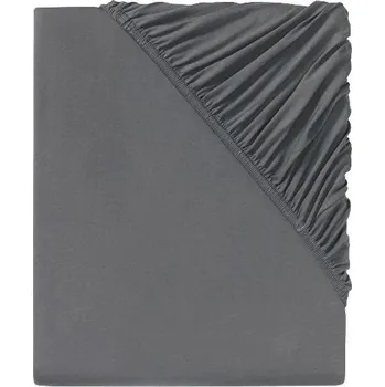 Prostěradlo LIVARNO home žerzejové napínací prostěradlo 180–200 × 200 cm tmavě šedé 100 % bavlna