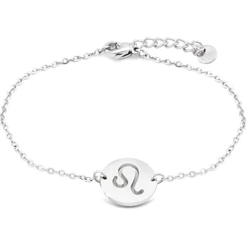 Náramek biju Náramek z chirurgické oceli s pevným přívěskem, znamení Lev 2001960-9