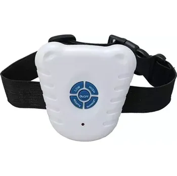 Obojek pro psa TopTechnology Ultrazvukový obojek proti štěkání (bílý)