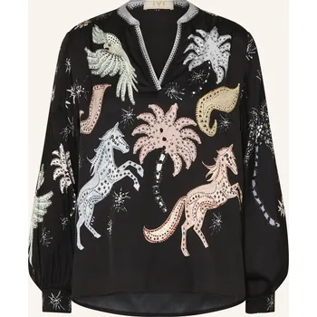 Dámská halenka Ivi Collection Dámská Hedvábná Halenka, černá / růžová /...