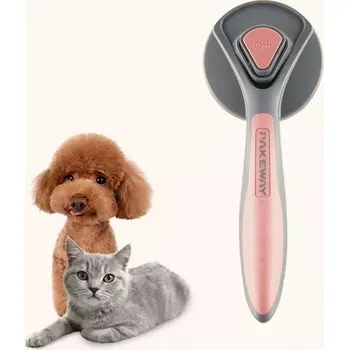 Kartáč pro zvířata TopTechnology Pet Self-Cleaning Comb - Hřeben pro kočky a psy (Barva Sakura)