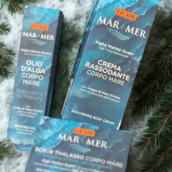 Tělový peeling Vánoční sada MARe MER vyživující péče o tělo Vhodné jako dárek