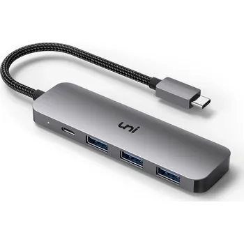 USB hub Uflat USB-C Hub 4v1 s 3x USB 3.0 a PD 100W
