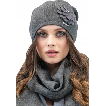 Čepice Vivisence zimní čepice beanie šedá, univerzální velikost