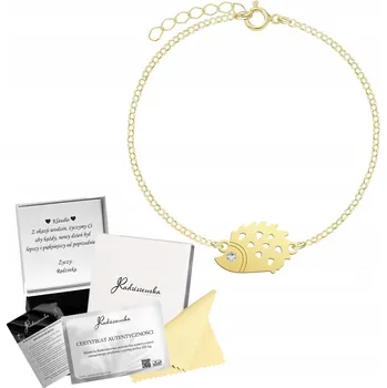 Náramek Pozlacený náramek JEŽ DEDIKACE DÁREK