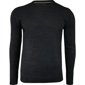 Pánský svetr Grafitový pánský svetr s kulatým výstřihem (U-neck) Brave Soul - M