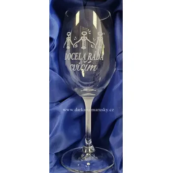 Stojan na víno Číše na víno - Docela ráda cvičím