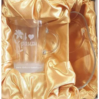 Hrníček s podšálkem LEO - OLI / A) - Květ se srdíčkem