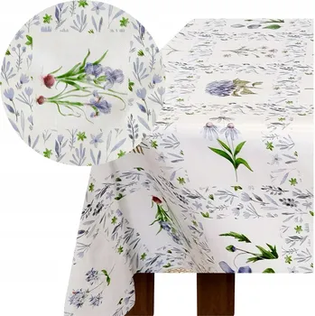 ubrus UBRUS S VOSKOVANÝM POVRCHEM 140x220 cm SILNÝ, ODPUZUJE SKVRNY, na kuchyňský stůl - GOSIA