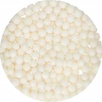 Jedlá dekorace na dort Cukrový posyp, perličky - bílé, velké, 70 g