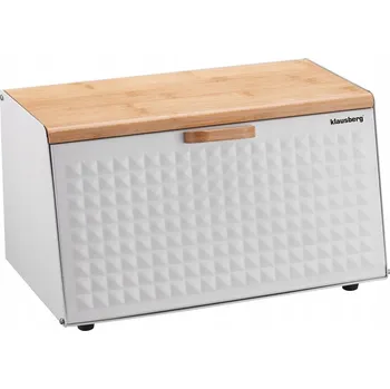 chlebník Jednodílný chlebník Klausberg béžový, bílý kovový