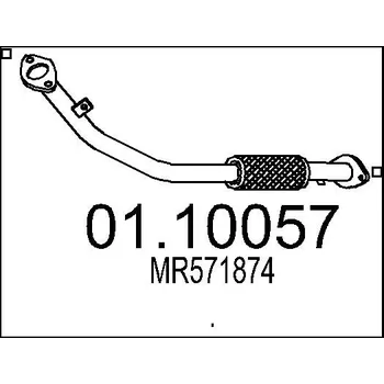 Výfuková trubka Výfuková trubka, 01.10057