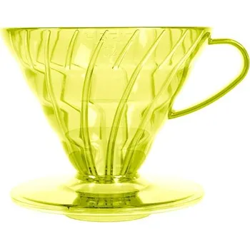 Dripper Hario plastový dripper průhledný V60-02 žlutý
