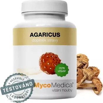 Přírodní produkt Mycomedika Agaricus 90 cps. + dárek Golden Nature Arašídy pražené nesolené 100g zdarma