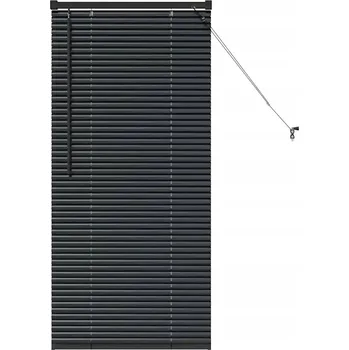 Žaluzie Okenní žaluzie se závěsy Černá Hliník