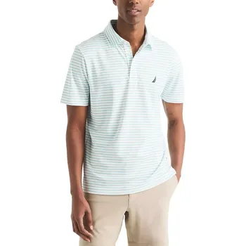 Pánské tričko NAUTICA pánské polo tričko Striped Classic bílé XL