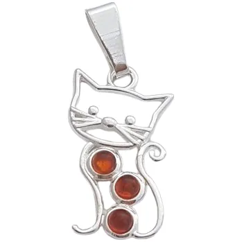 Přívěsek Jantarový přívěsek kočka II.