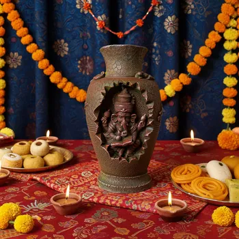 Váza Orient Ganesha Slon 20 cm