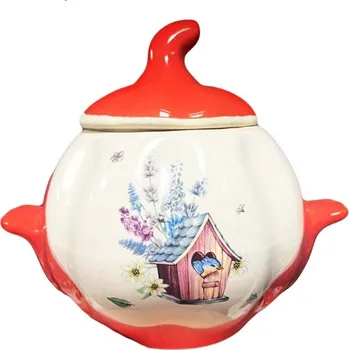 Hrnec Keramický hrnec "Květiny a ptáci" 0,75l