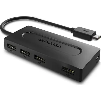 USB hub SUYAMA Micro USB OTG Hub adaptér, napájení pro TV Stick 4K a konzole