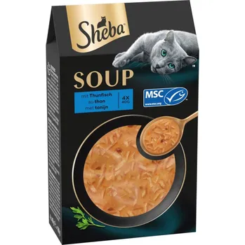 Krmivo pro kočku Sheba Classic Soup 2 x 40 kapsiček (80 x 40 g) výhodné balení - tuňák