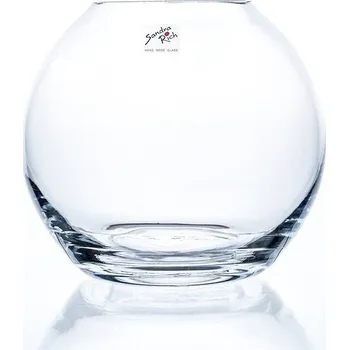 Váza Skleněná váza, 19 × 17 cm, čirý 1710-19-99