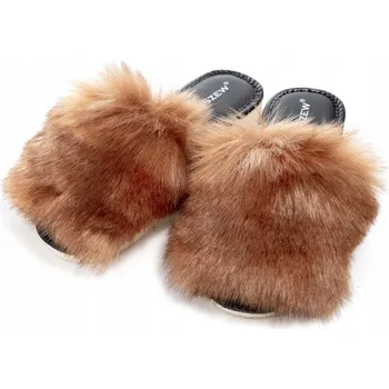 Dámská obuv PanSzew KRÁSNÉ FUTERKOVÉ Pantofle Pohodlné Dámské Bačkory Módní Sandále 36-41