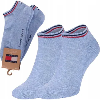 Dámské ponožky PONOŽKY TOMMY HILFIGER KOTNÍKOVÉ PONOŽKY MODRÁ MELANŽ vel. PONOŽKY 35-38