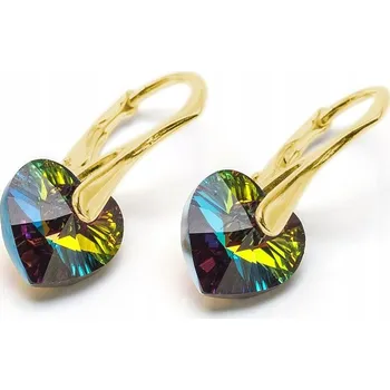 Náušnice Náušnice pozlacené stříbro 925 s krystaly Swarovski Vitrail Medium