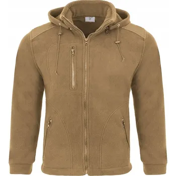 Pánská mikina Fleecová mikina s kapucí odnímatelný pánský pracovní MIKINA FLRA 340 camel vel. S