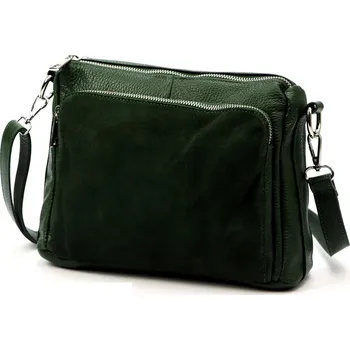 Vera Pelle kabelka z pravé kůže zelená