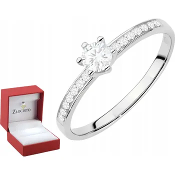 Prsten BÍLÉ ZLATO | PRSTÝNEK | LABORATORNĚ VYTVOŘENÉ DIAMANTY | JAKO DÁREK | ZLATO 585 | 14K