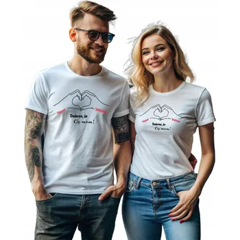 Podprsenka SADA TRIČEK PRO ZAMILOVANÉ PÁRY DÁREK NA WALENTYNKI SE JMÉNEM BÍLÁ