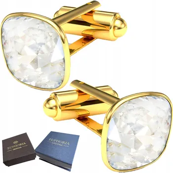 Manžetový knoflíček Zlaté manžetové knoflíčky ke košili Stříbro 925 Křišťál Elegantní na Svatba