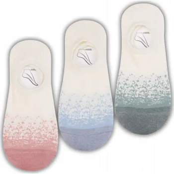 Dámské ponožky Dámské Ponožky NÍZKÉ KOTNÍKOVÉ PONOŽKY , silikonové, ombré, MORAJ 3 kusy, 38-41