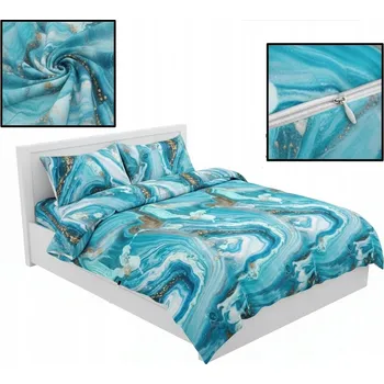 Povlečení SADA POVLEČENÍ 220x200 cm BAVLNA SATÉN POLŠTÁŘ 70x80 cm 200/220