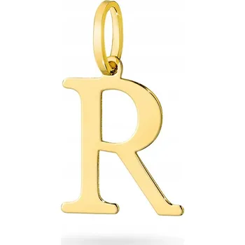 Přívěsek ZLATÝ PŘÍVĚSEK Přívěsek PÍSMENKO R pr. 585 14k Zlatá